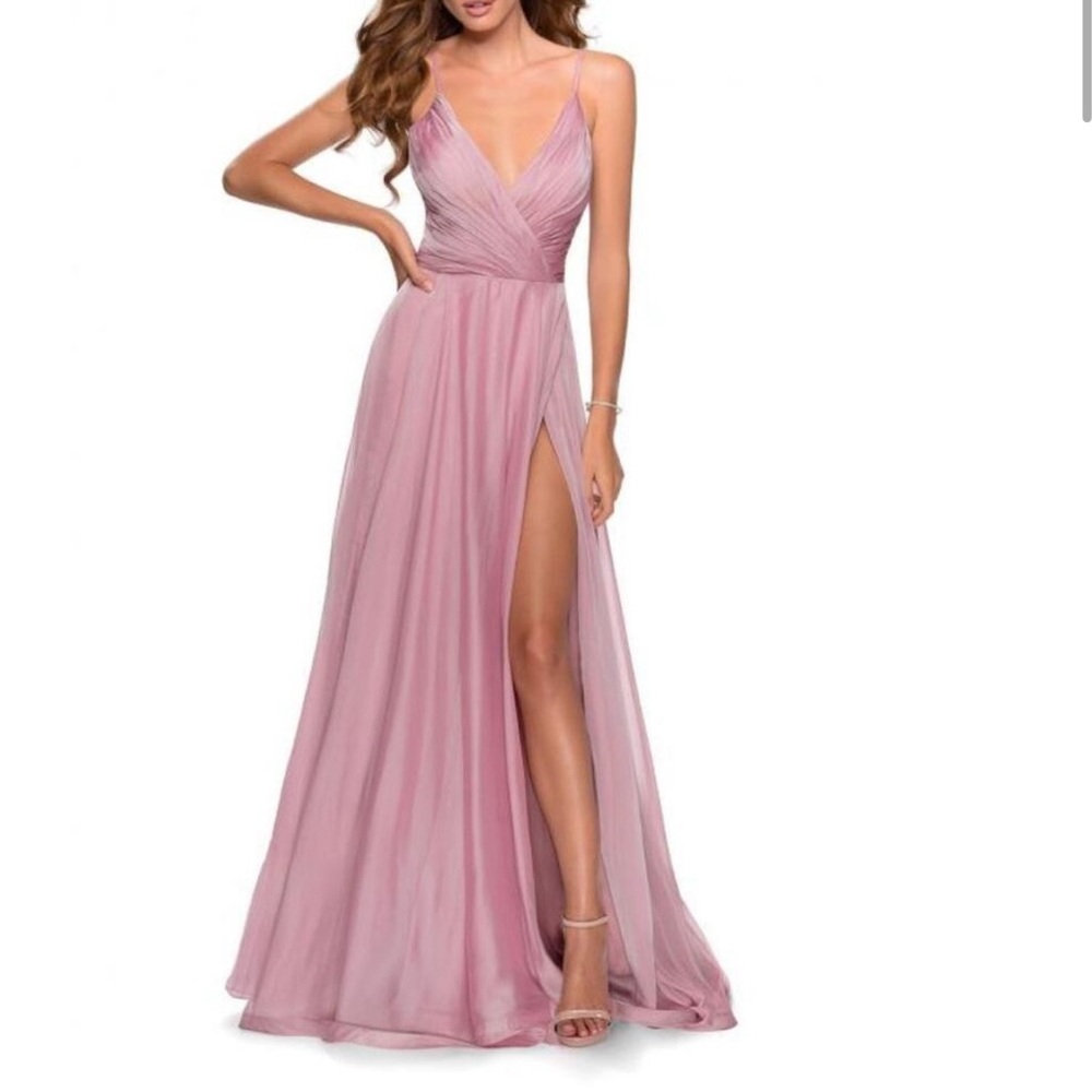 NWOT - La Femme bodice Gown - S4 pink mauve.